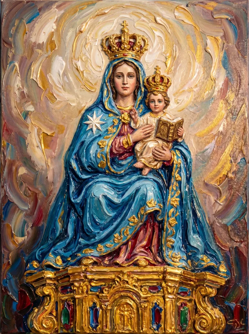 Padroeira dos Viajantes, Senhora dos Caminhos, Mãe da Boa Viagem, Padroeira da Companhia de Jesus, Guia dos Peregrinos