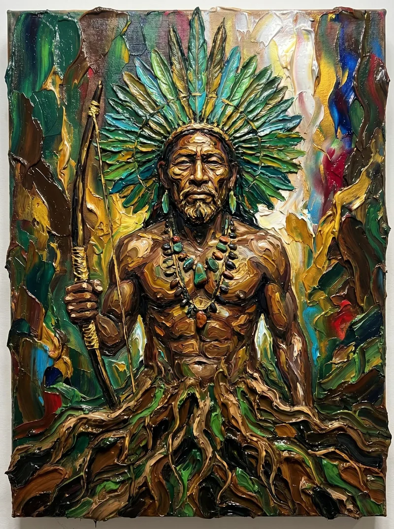 Senhor das Matas, Guardião da Lei, Pai das Ervas, Flecheiro da Jurema, Defensor das Florestas